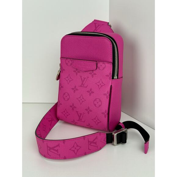 LOUIS VUITTON Outdoor Sling Shoulder Bag Taigarama Pink Men's - Picture 1 of 14